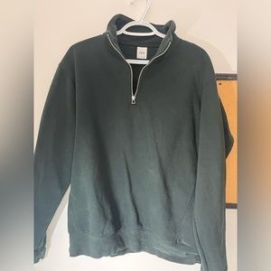 Zara forest green quarter zip